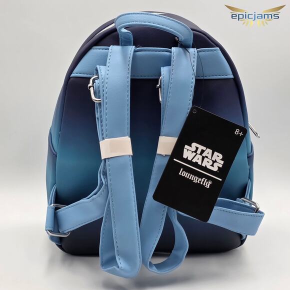Loungefly Star Wars Obi-Wan Vs. Darth Vader Chibi Characters Mini Backpack New - Picture 5 of 5